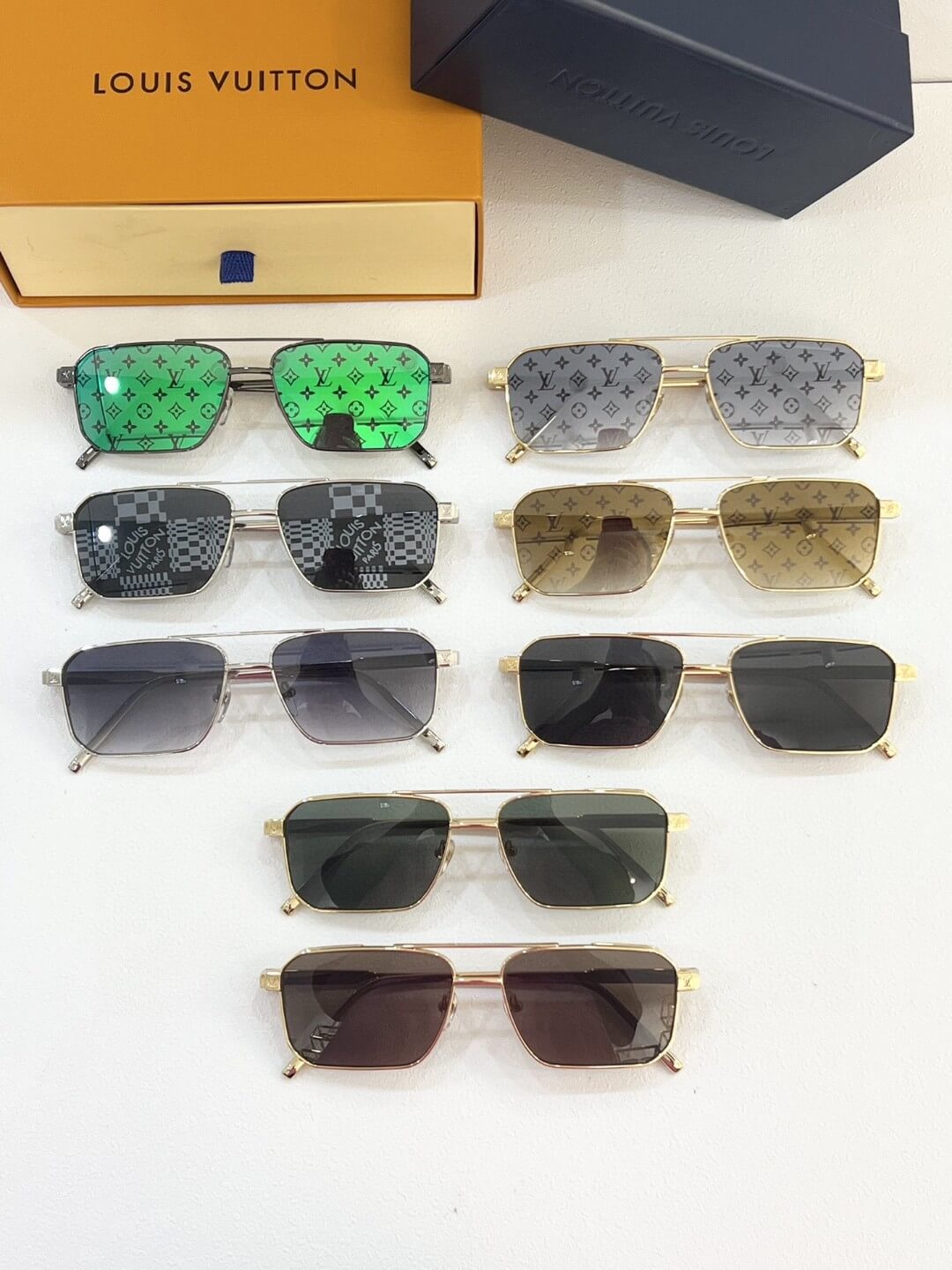 Louis Vuitton LV Rise Metal Square Sunglasses in Monogram Design - Image 11