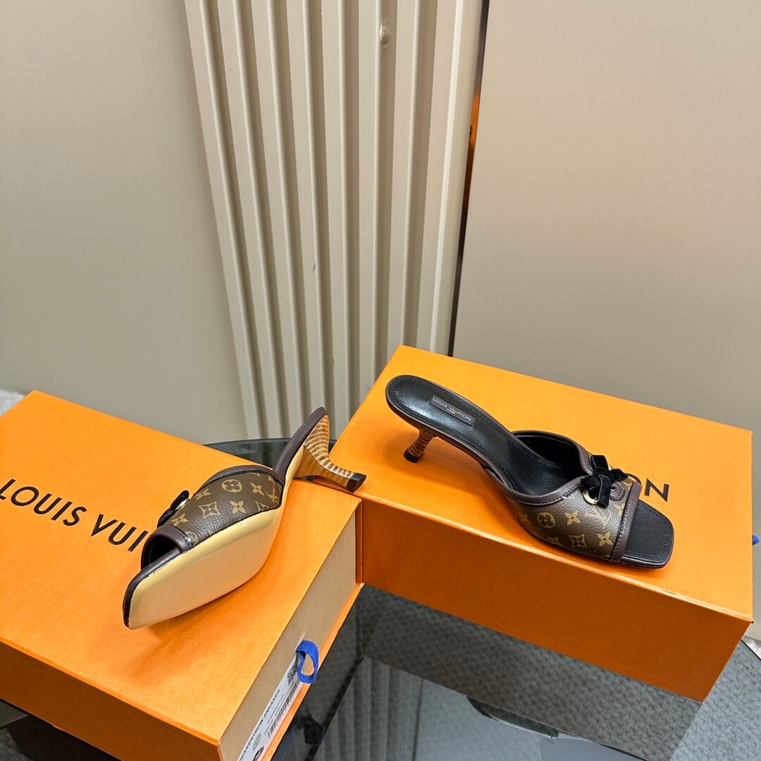 Louis Vuitton Neo Revival Mule - Monogram Empreinte Leather with Bow - Image 5