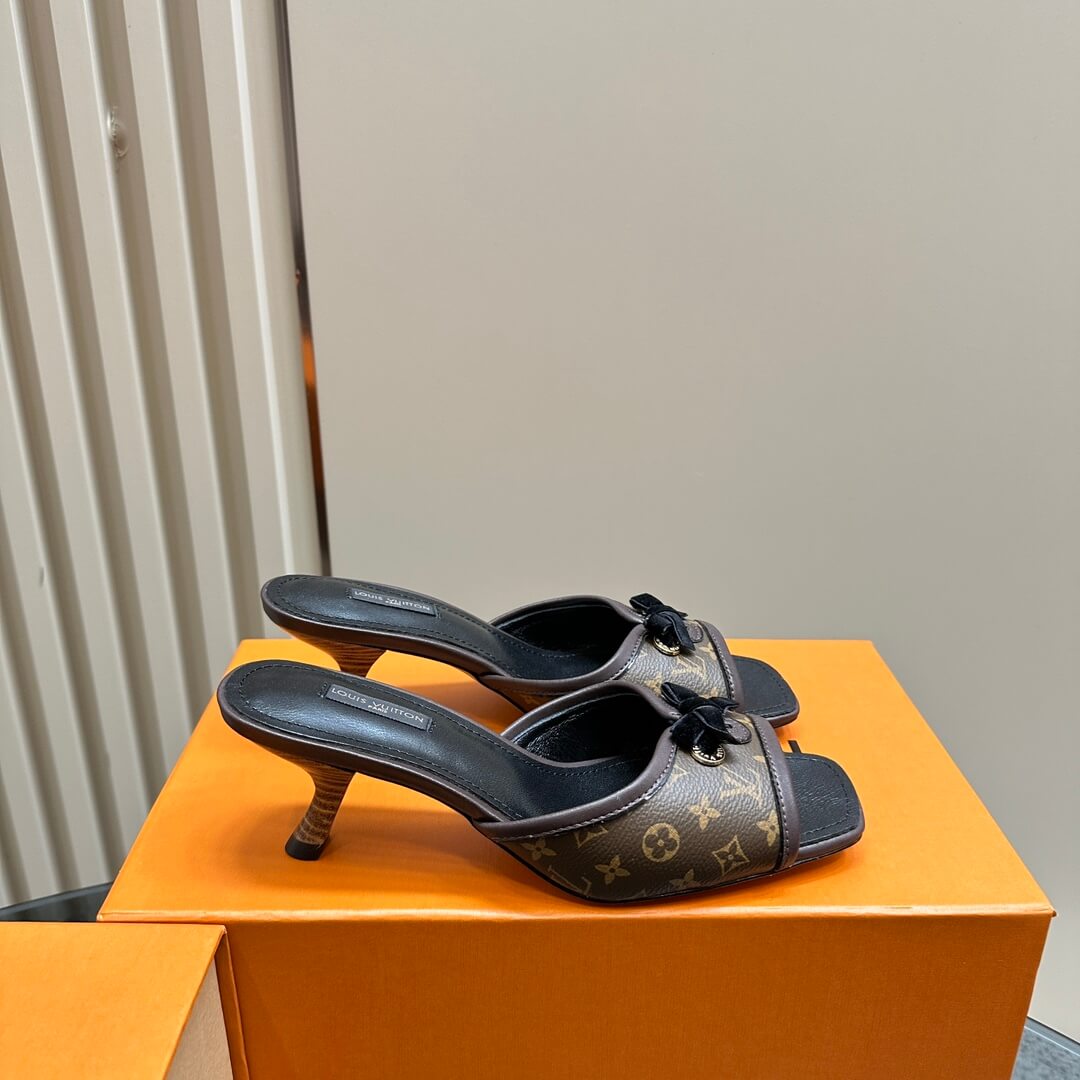 Louis Vuitton Neo Revival Mule - Monogram Empreinte Leather with Bow - Image 9