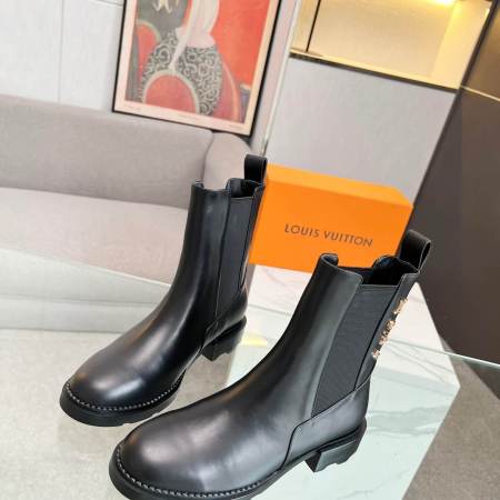 Louis Vuitton Silhouette Ankle Boot in Black – Bold Elegance for Every Step