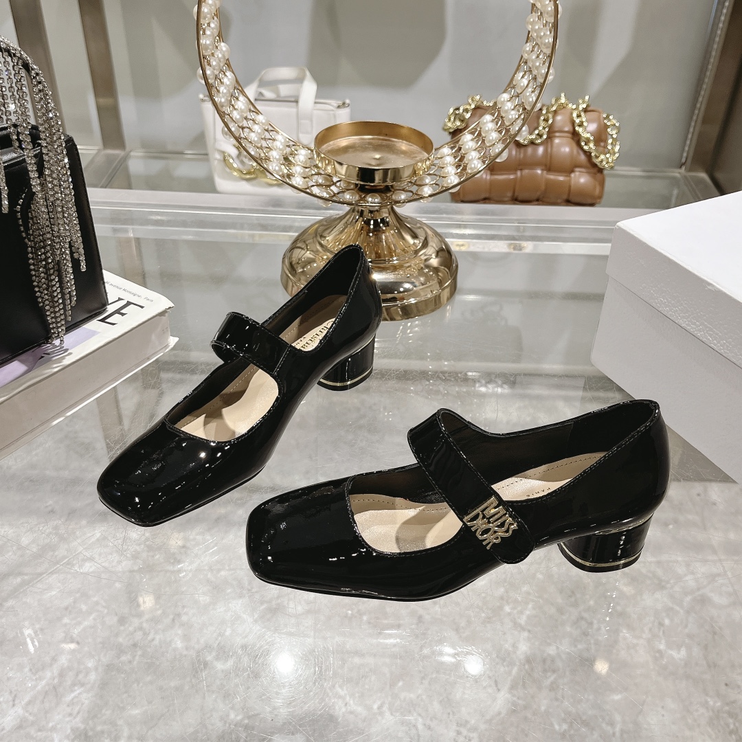 Miss Dior Mary Jane Black Patent Pumps - Image 4