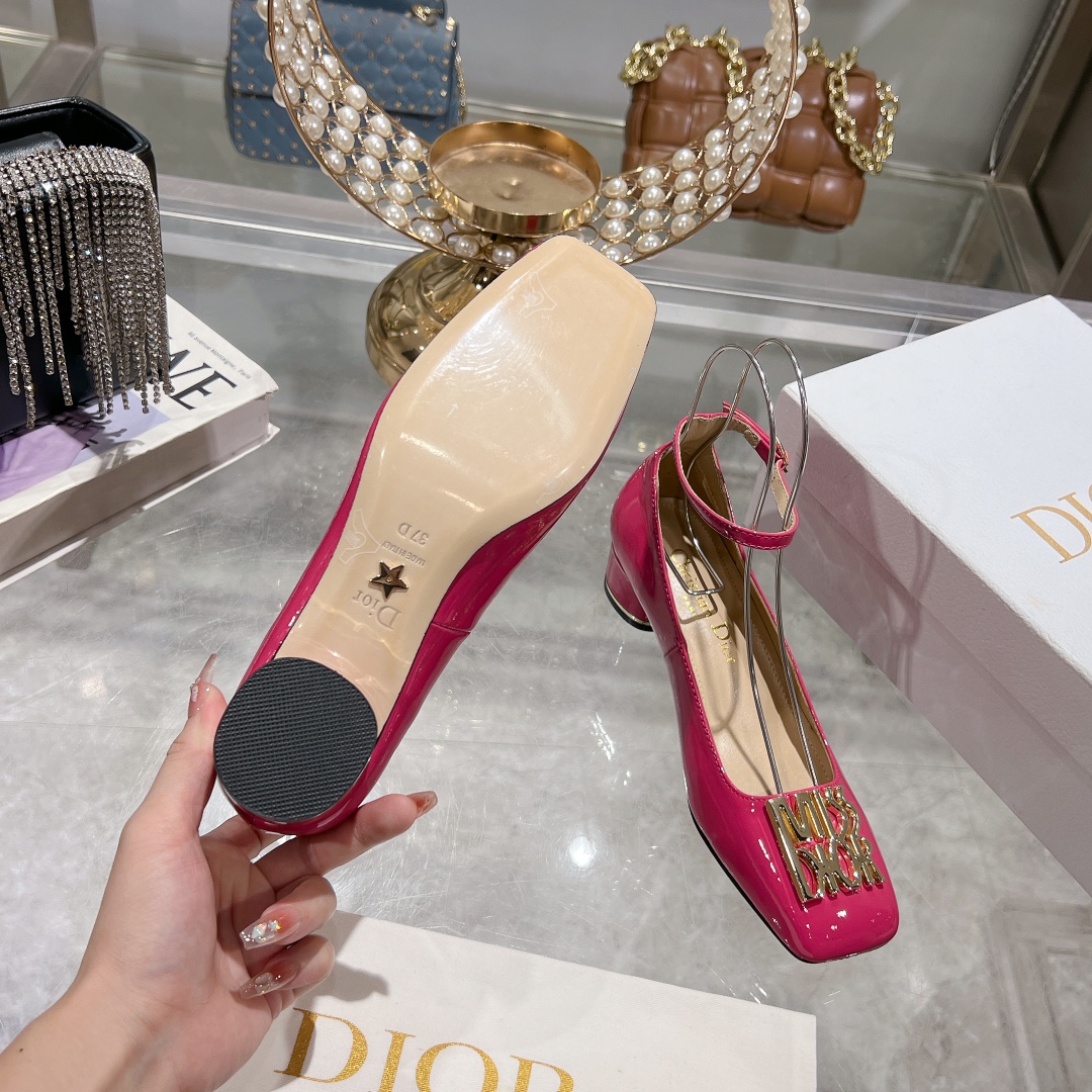 Miss Dior Mary Jane Pink Patent Calfskin Pumps - Image 9