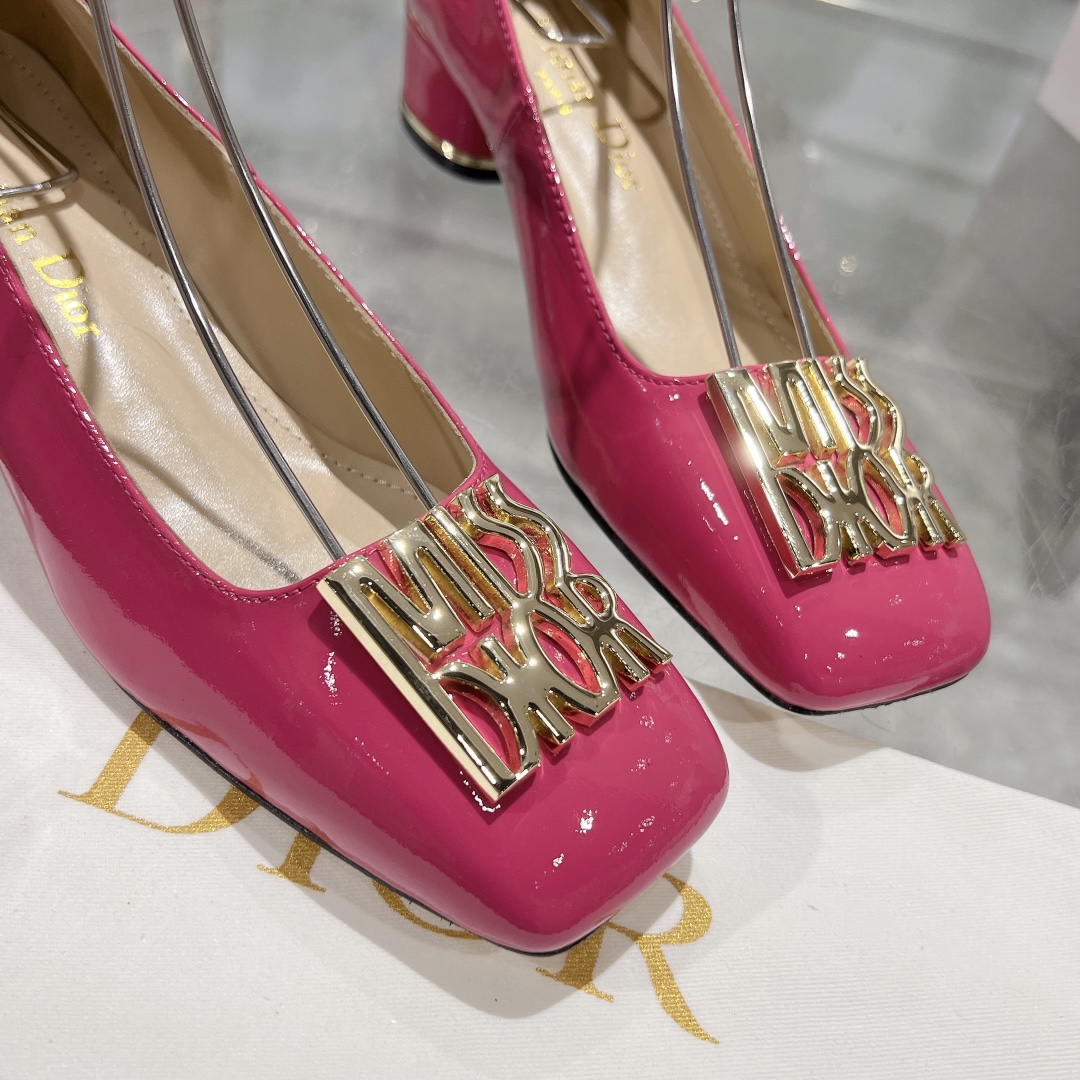 Miss Dior Mary Jane Pink Patent Calfskin Pumps - Image 8
