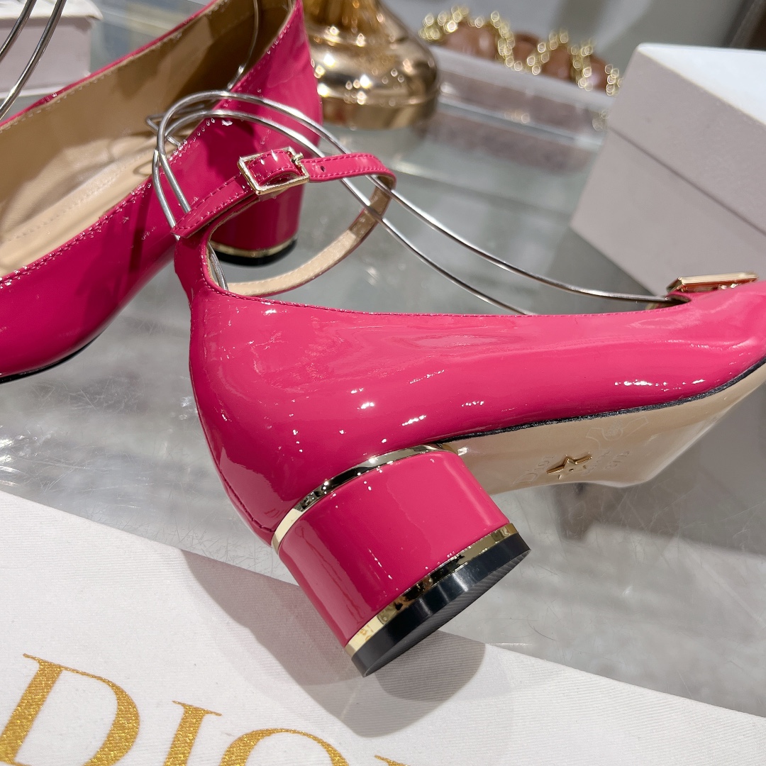Miss Dior Mary Jane Pink Patent Calfskin Pumps - Image 7