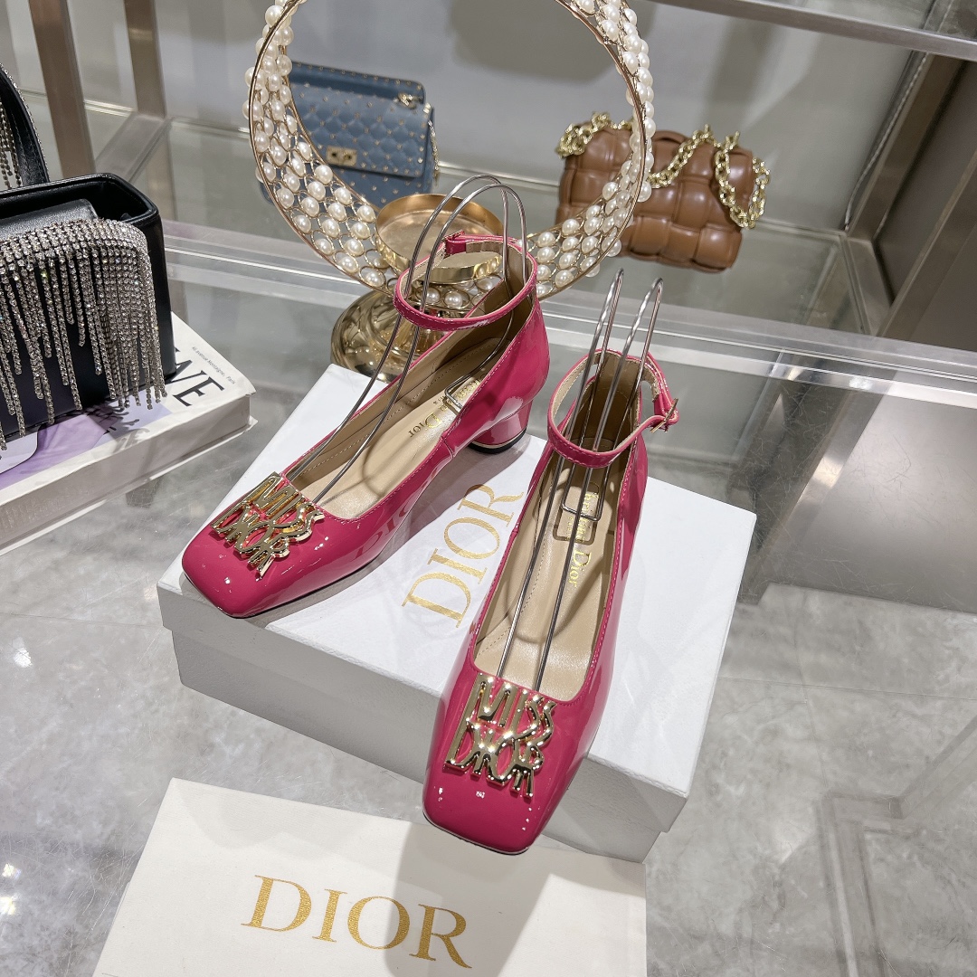 Miss Dior Mary Jane Pink Patent Calfskin Pumps - Image 5