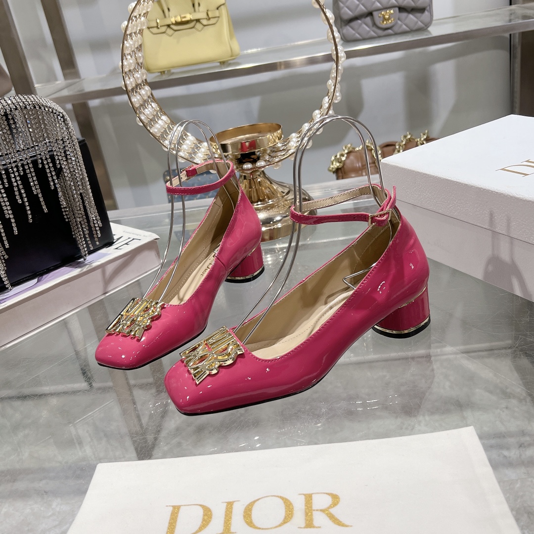 Miss Dior Mary Jane Pink Patent Calfskin Pumps - Image 4