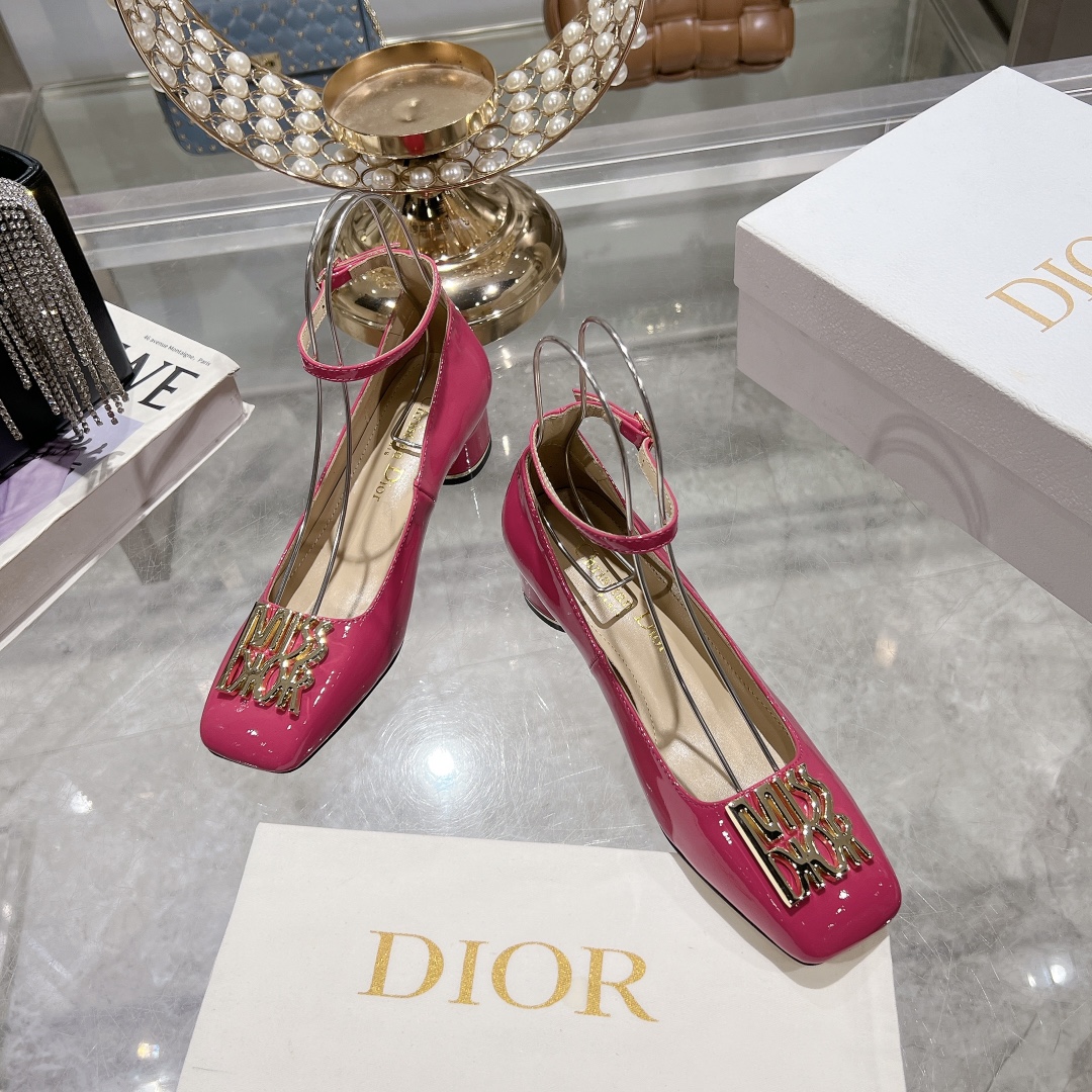 Miss Dior Mary Jane Pink Patent Calfskin Pumps - Image 3