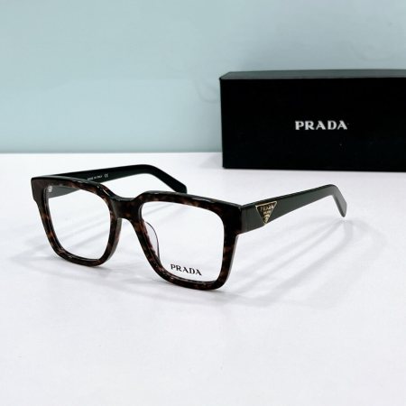 Prada PR 14ZS & PR B06S Square Acetate Eyeglasses – Black, Grey, Red, Yellow, Blue & Tortoise