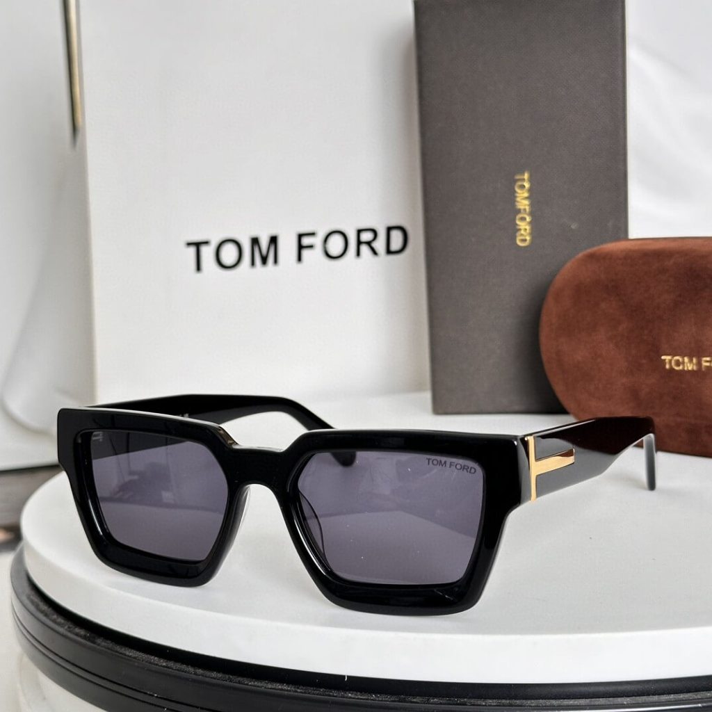 Tom Ford Silvano-02 T-Logo Rectangle Sunglasses for Men