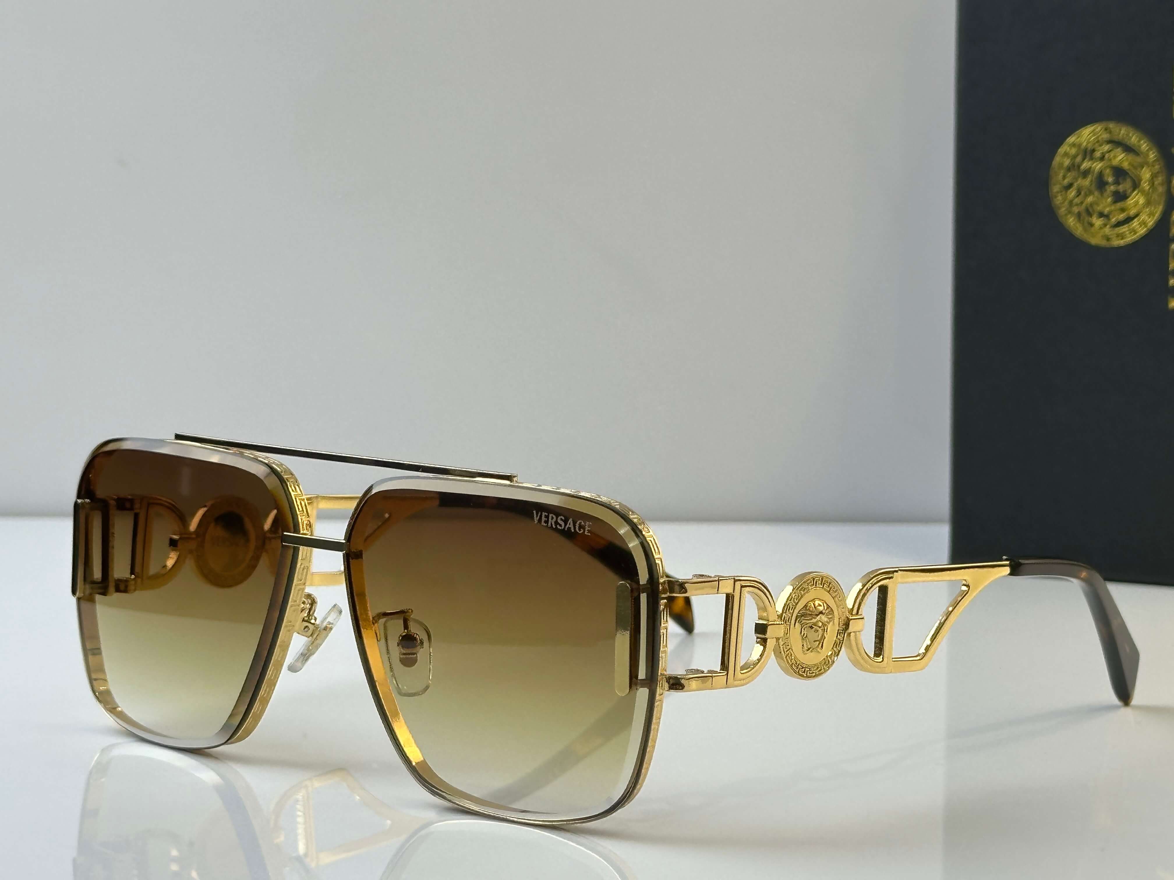 Versace Medusa Aviator Sunglasses - Image 7