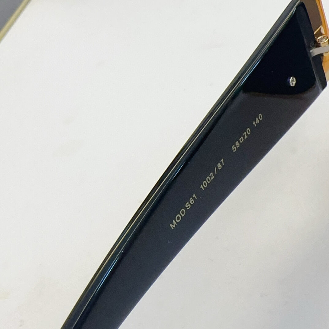 Versace S61 030 Women's Sunglasses – Elegant Metal Frame with Greek Key Detailing in Light Blue, Tortoiseshell, Red, and Black Gradient - Image 5