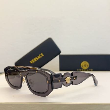 Versace VE2235 Men's Aviator Sunglasses – Sleek & Iconic in Gold, Black, and Silver