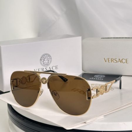 Versace VE2242 Medusa Biggie Pilot Sunglasses - Gold Frame