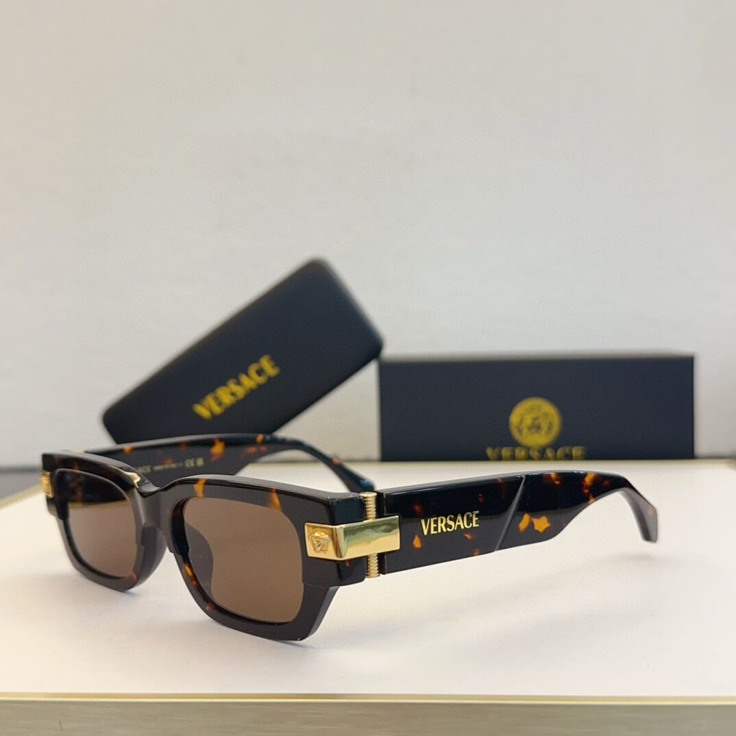 Versace VE4416U Men's Square Sunglasses - White, Black, Gray, Green - Image 6
