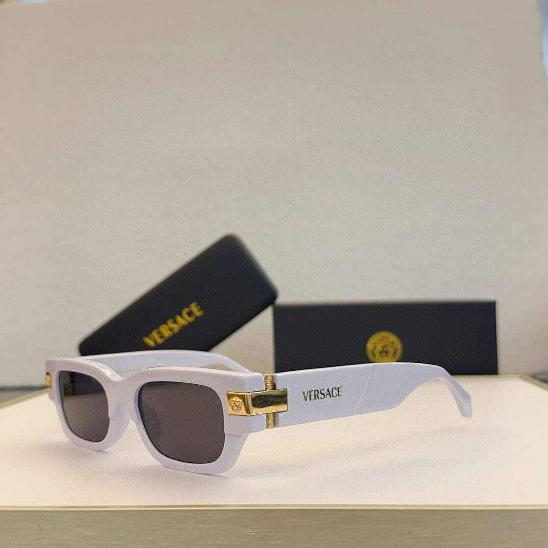 Versace VE4416U Men's Square Sunglasses - White, Black, Gray, Green - Image 2