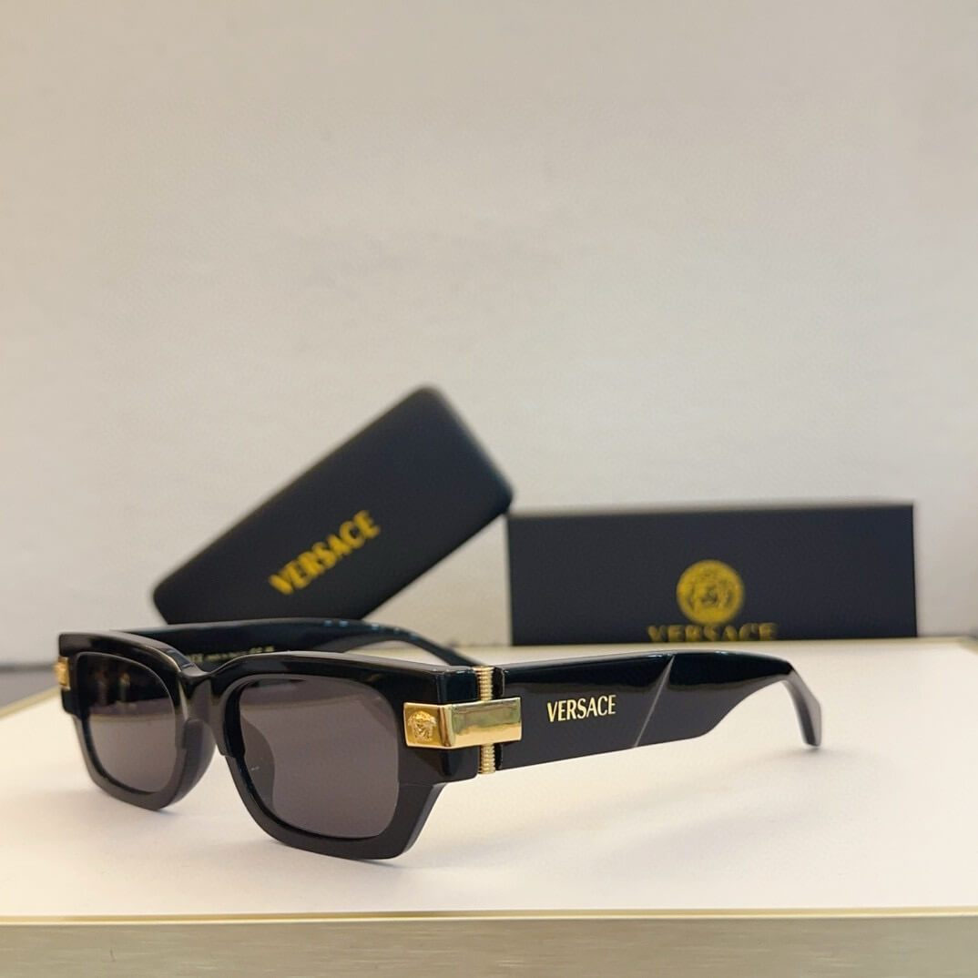 Versace VE4416U Men's Square Sunglasses - White, Black, Gray, Green - Image 8