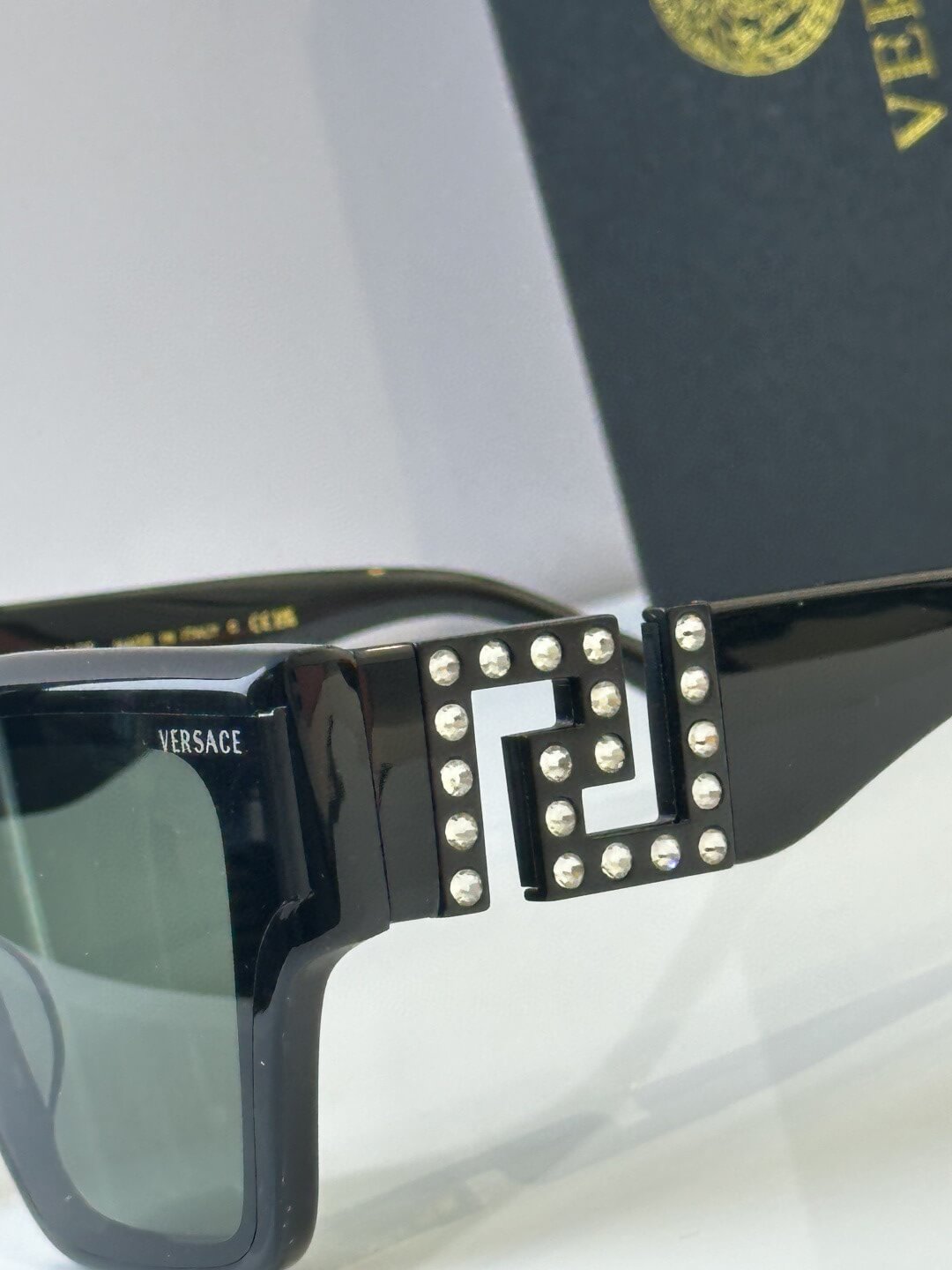 Versace VE4425B Women's Sunglasses – Bold Oversized Design with Studded Greca Detailing - Image 8