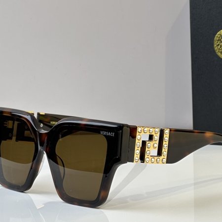 Versace VE4425B Women's Sunglasses – Bold Oversized Design with Studded Greca Detailing