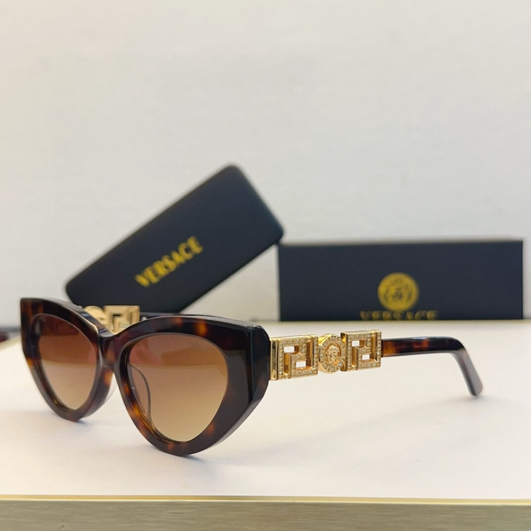 Versace VE4437B Cat-Eye Sunglasses - Black, Red, Green, Pink, White, Tortoise