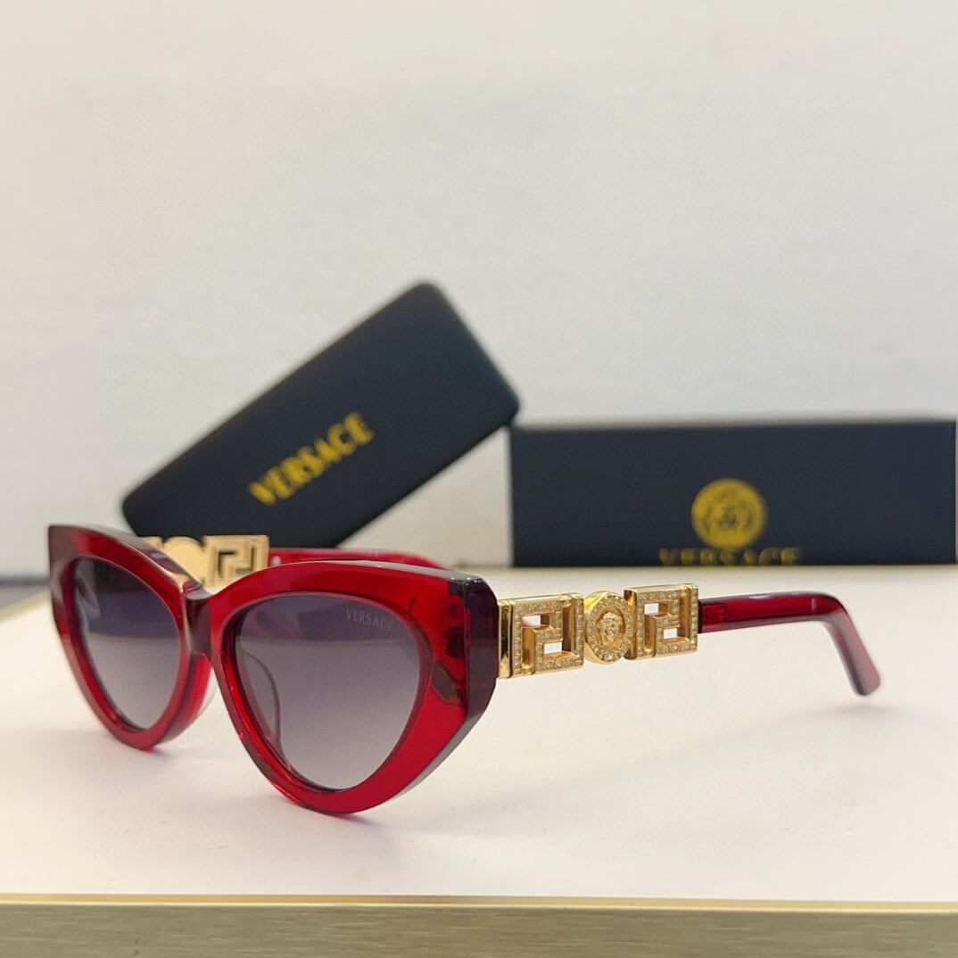 Versace VE4437B Cat-Eye Sunglasses - Black, Red, Green, Pink, White, Tortoise - Image 5