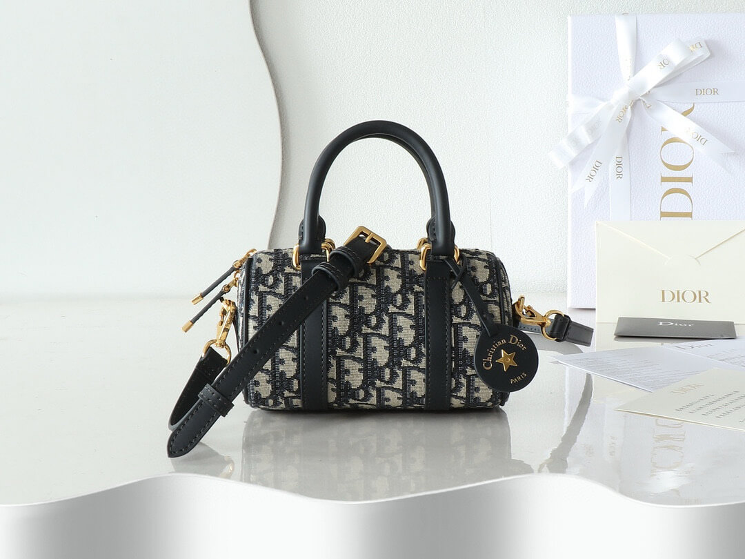 Dior Groove 17 Nano Bag Navy Blue Dior Oblique Jacquard