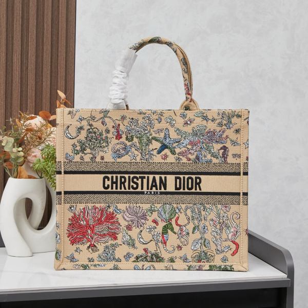 Dior Book Beige Tote Handbag