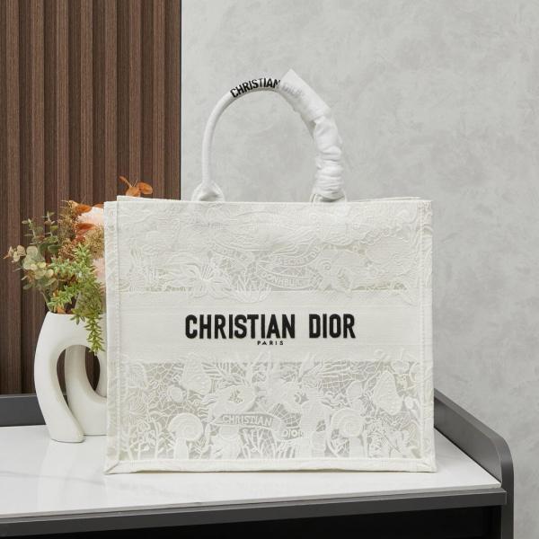 Dior Book White Tote Handbag