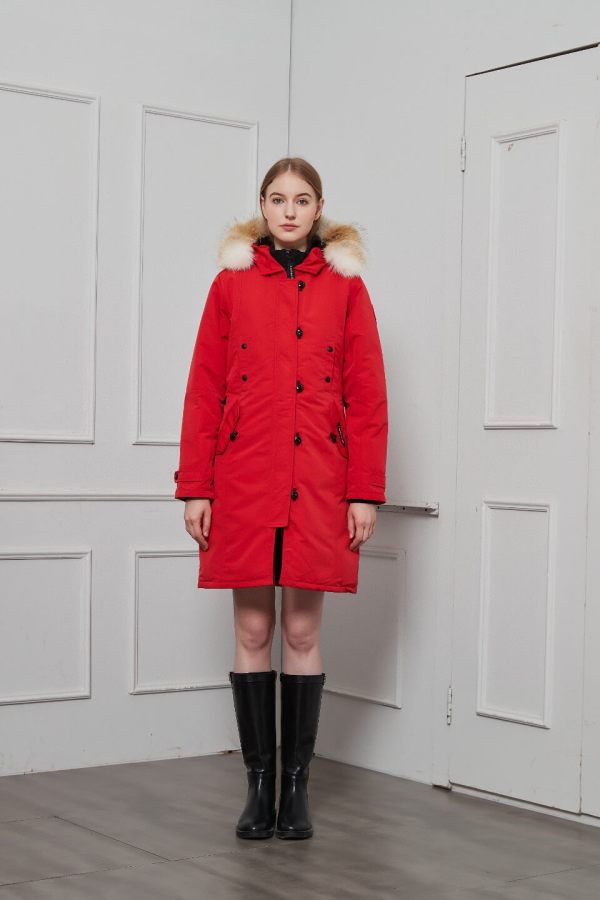 Canada Goose Women's Kensington Parka Jacket in Red