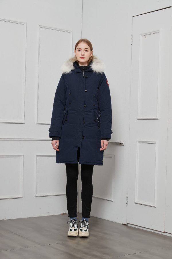 Canada Goose Women's Kensington Parka Jacket in Navy