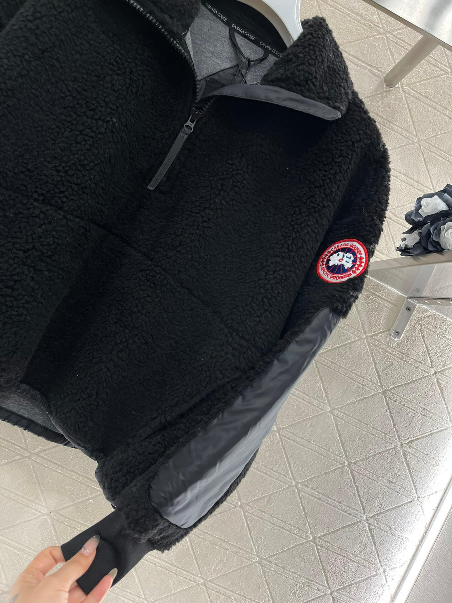Canada Goose Simcoe Fleece 1/4 Zip Jacket in Black - Image 5