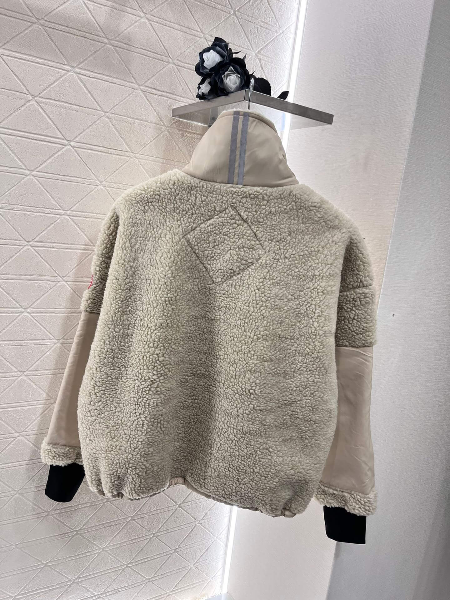 Canada Goose Simcoe Fleece 1/4 Zip Jacket in Beige - Image 9