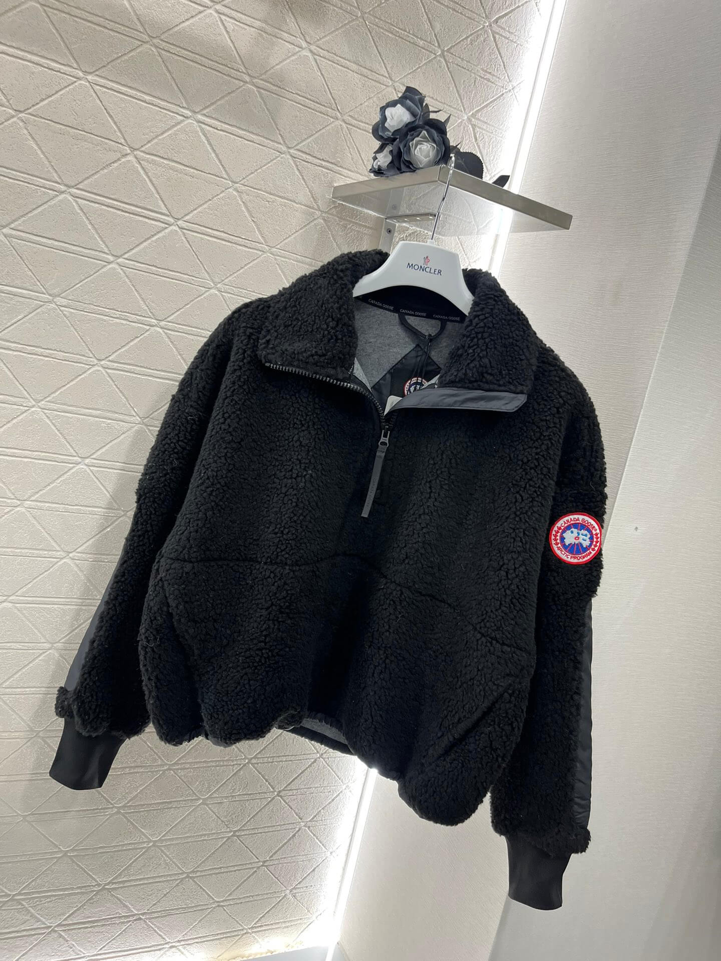 Canada Goose Simcoe Fleece 1/4 Zip Jacket in Black - Image 6
