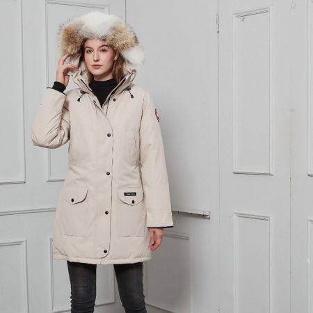 Canada Goose Women's Trillium Parka Jacket in Beige
