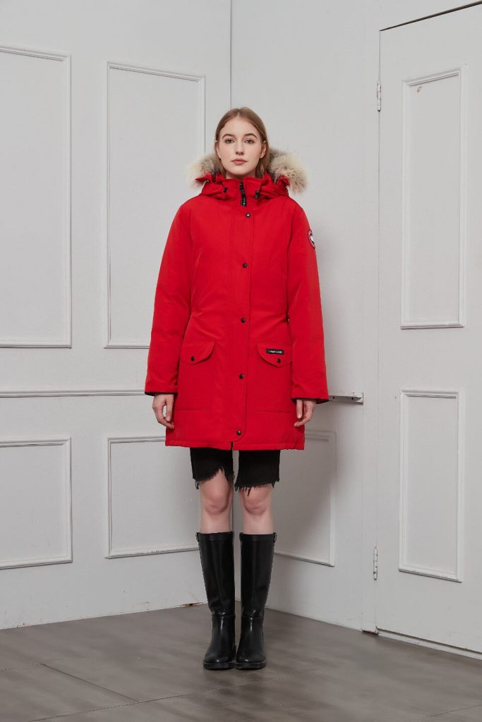 Canada Goose Women's Trillium Parka Jacket in Red