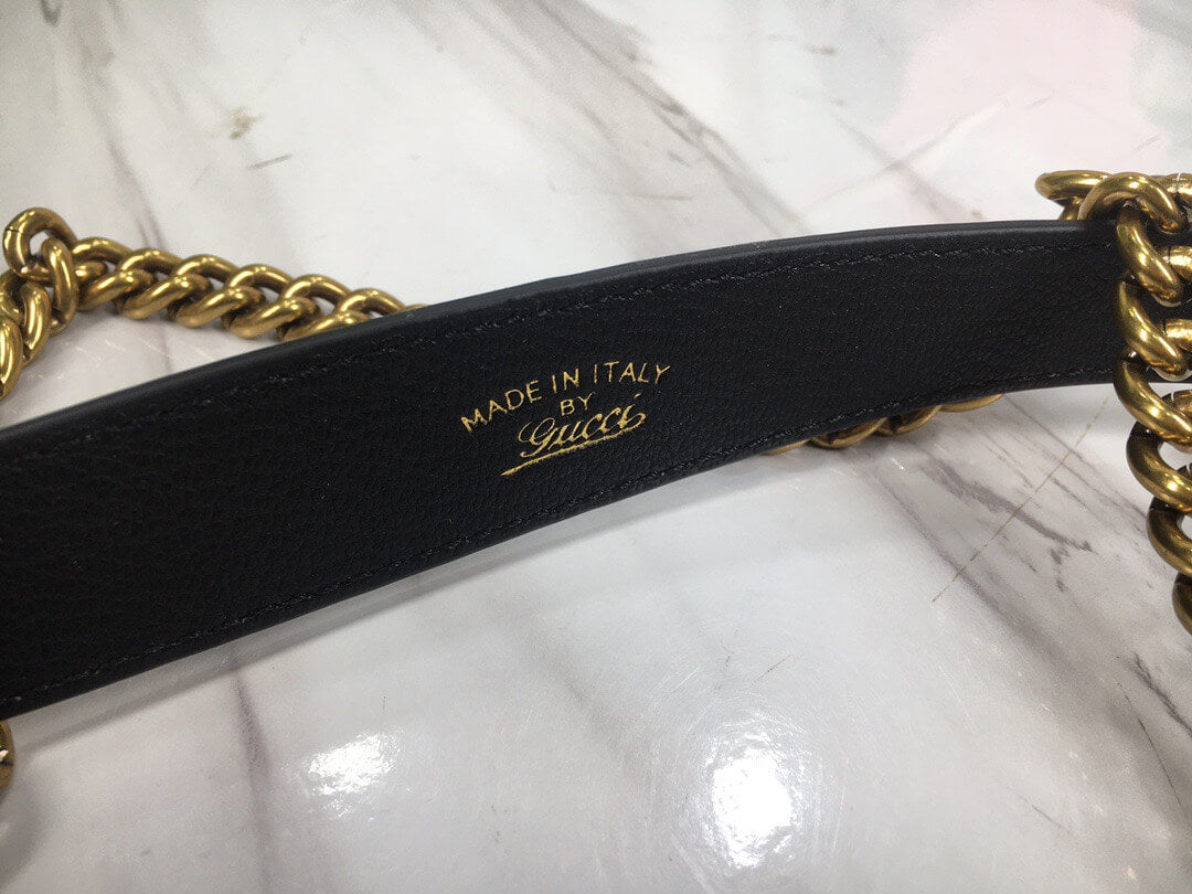 Gucci Aphrodite Grained-Leather Women's Black Shoulder Bag - Image 7