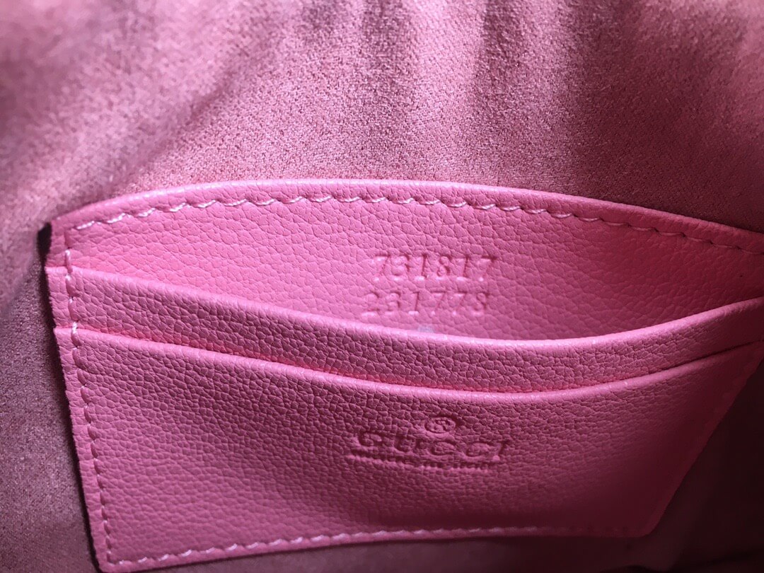 Gucci Aphrodite Grained-Leather Women's Pink Shoulder Bag - Image 8