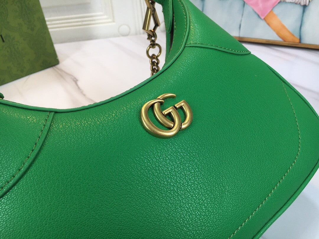 Gucci Aphrodite Grained-Leather Women's Green Shoulder Bag - Image 7