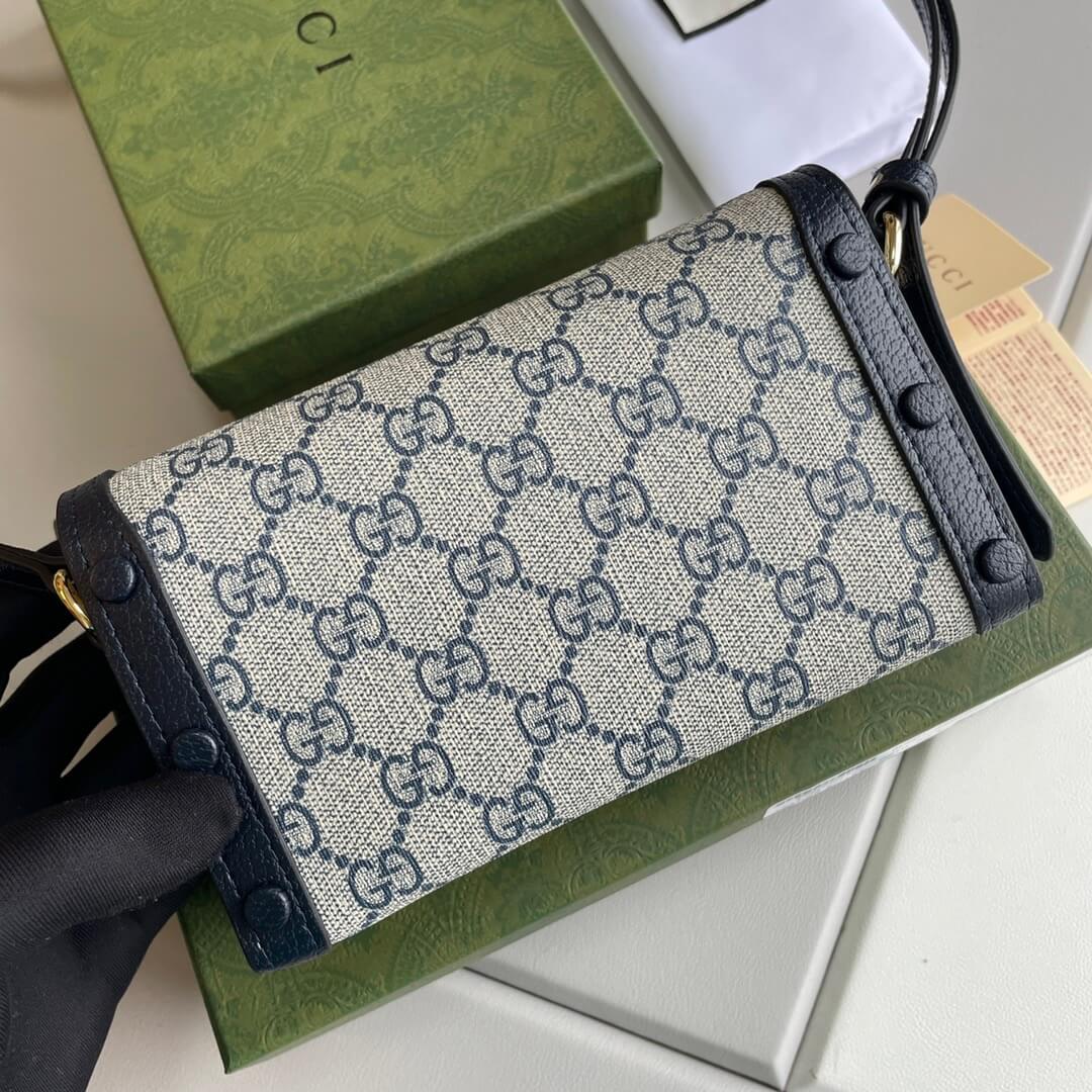 Gucci Horsebit 1955 Gray Black Mini Shoulder Bag - Image 5