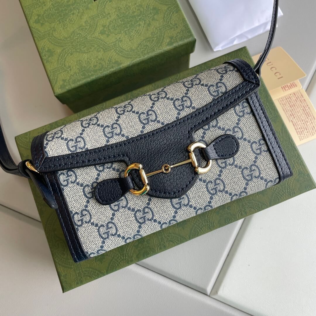 Gucci Horsebit 1955 Gray Black Mini Shoulder Bag - Image 4