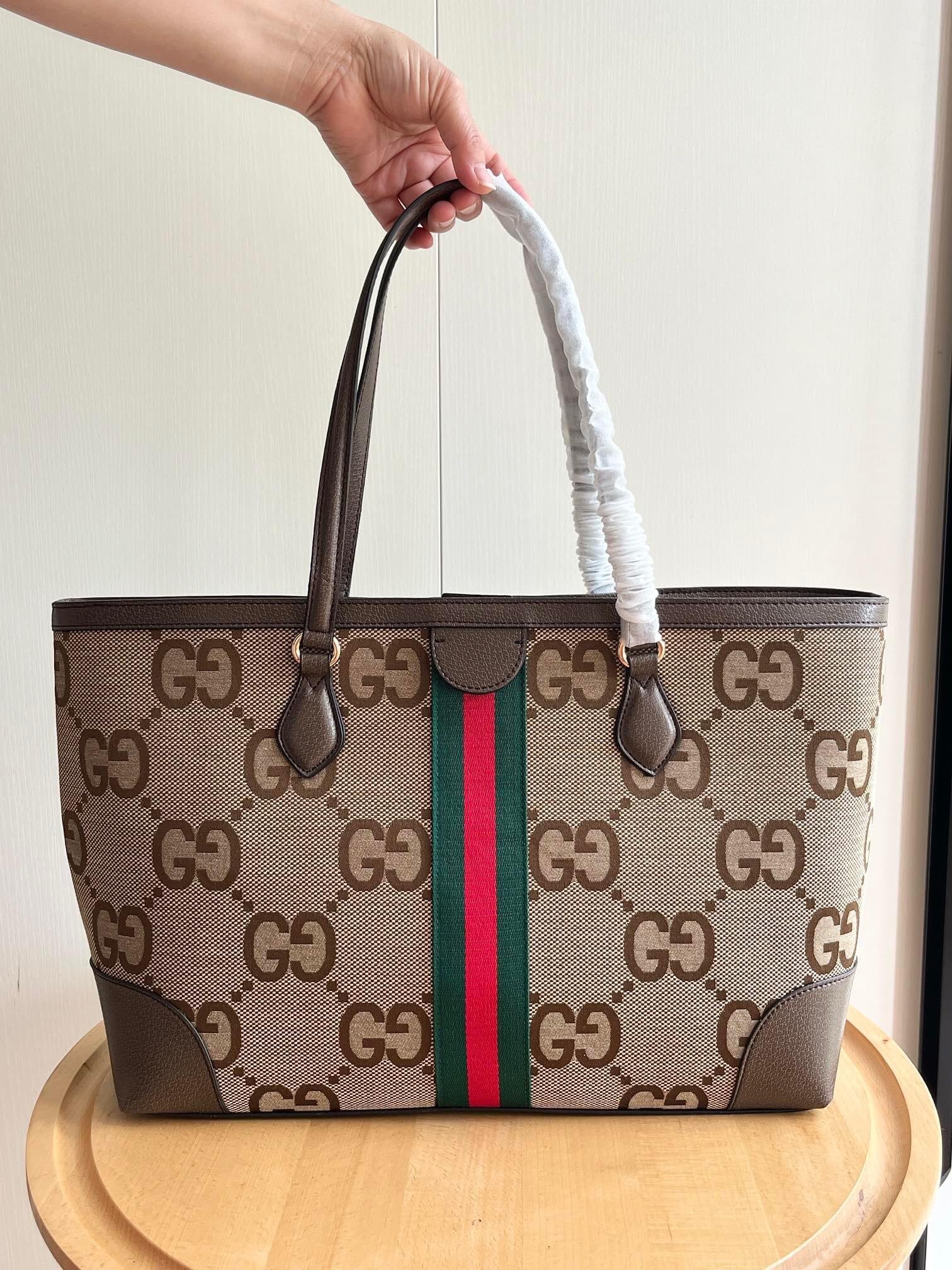 Gucci ophidia jumbo gg-canvas Beige Ebony tote bag - Image 2