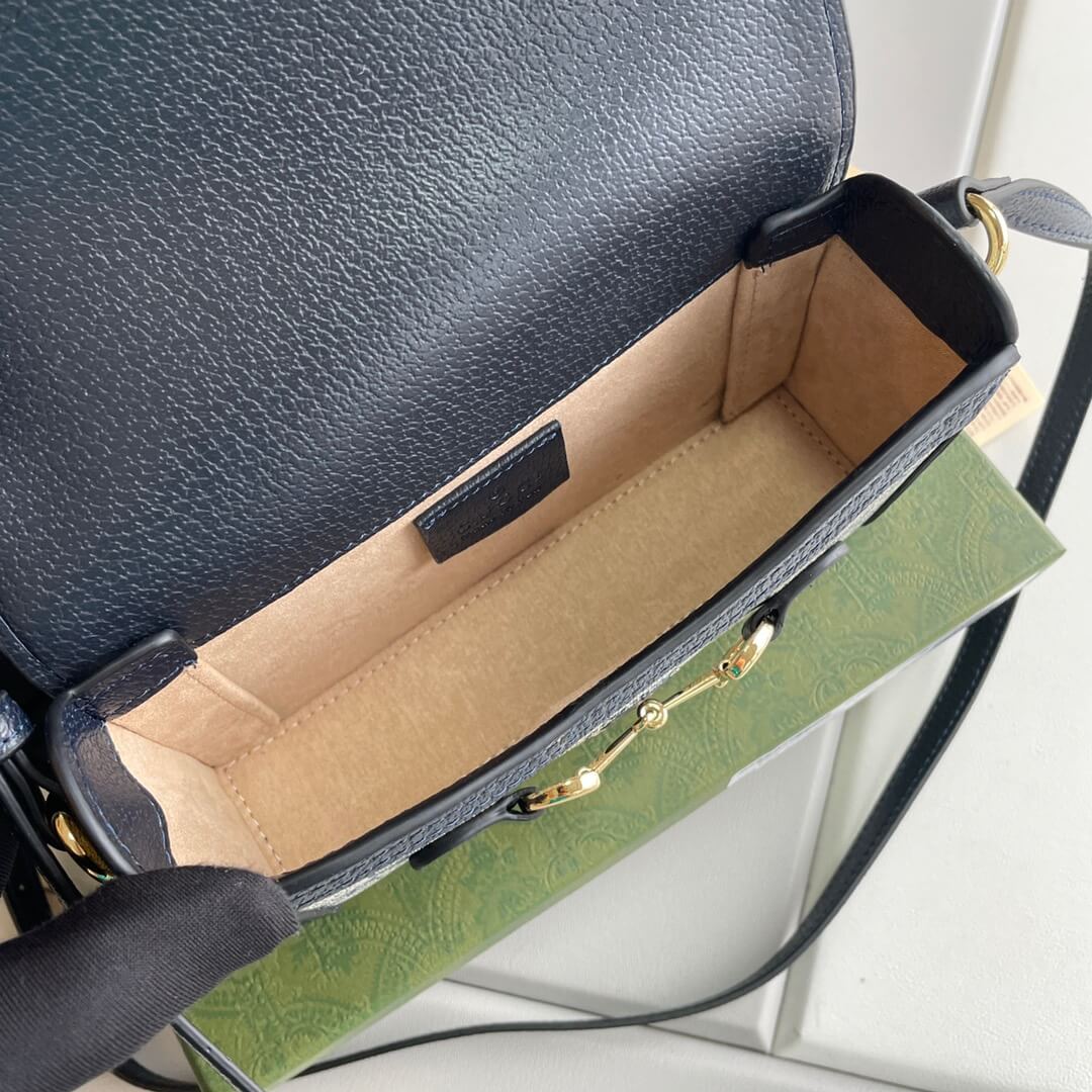Gucci Horsebit 1955 Gray Black Mini Shoulder Bag - Image 2