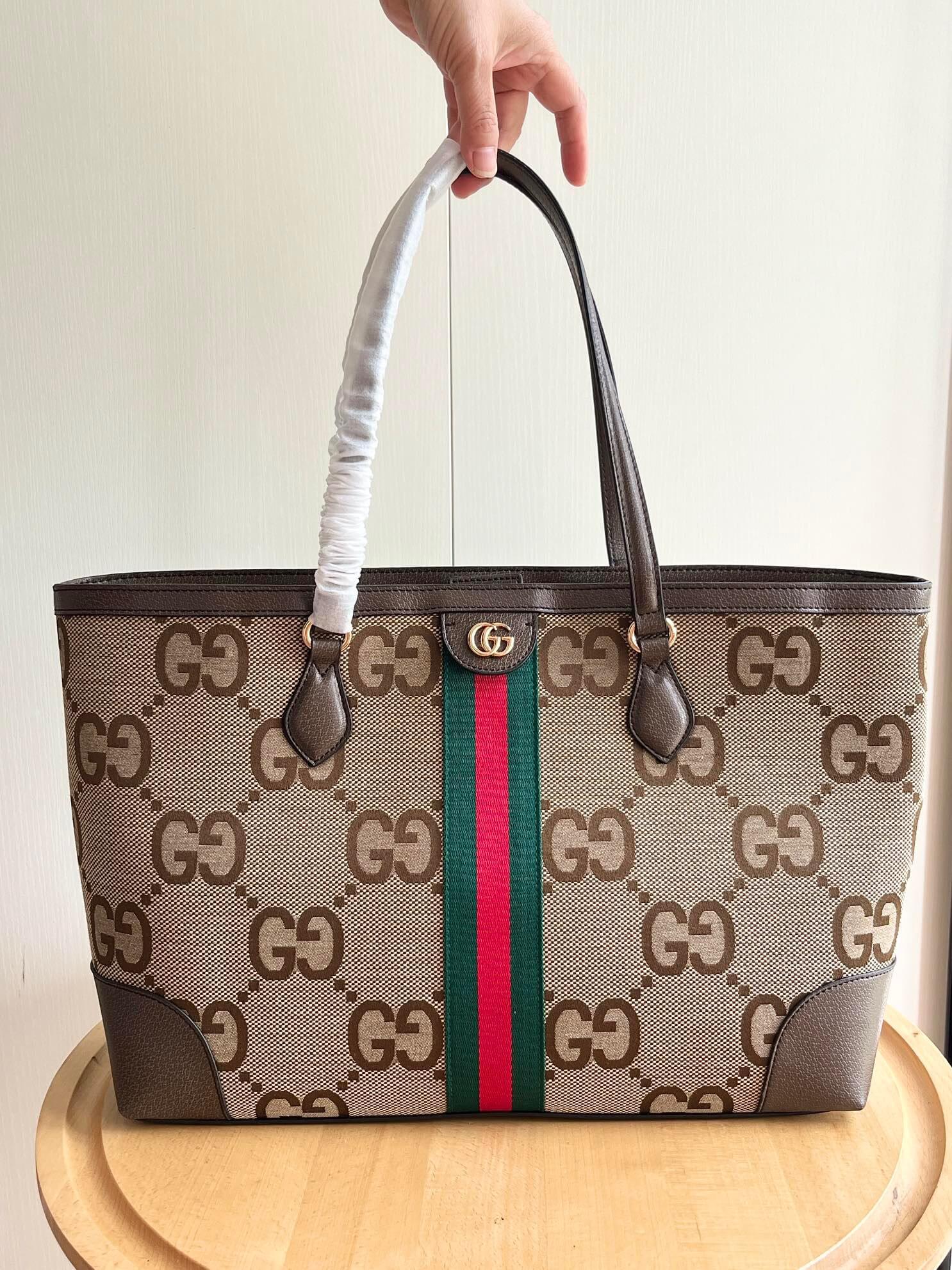 Gucci ophidia jumbo gg-canvas Beige Ebony tote bag - Image 8