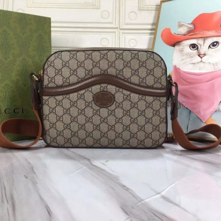 GUCCI GG Retro Shoulder Crossbody Bag Ebony/Brown
