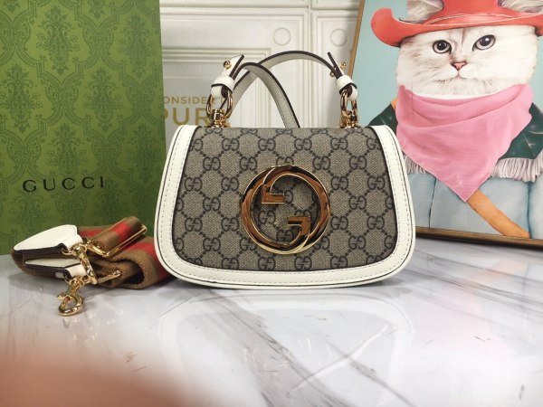 GUCCI Blondie Beige White Mini Shoulder Bag