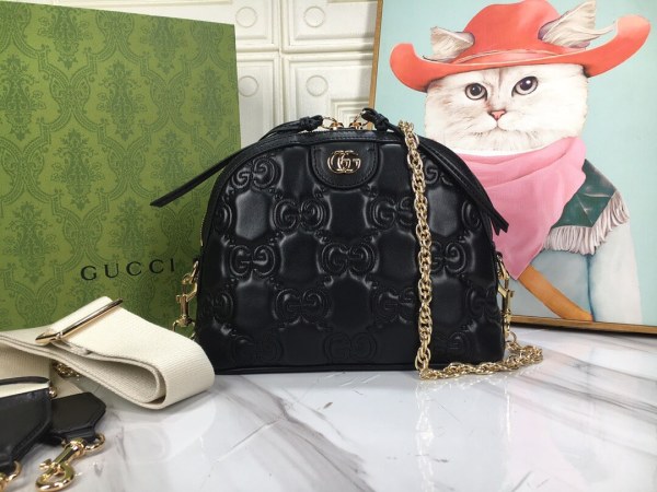 Gucci GG Matelasse Dome Black Shoulder Bag