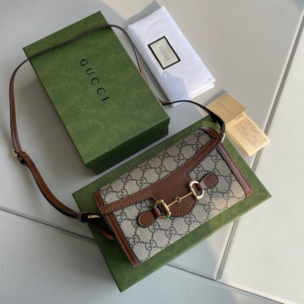 Gucci Horsebit 1955 Beige Brown Mini Shoulder Bag