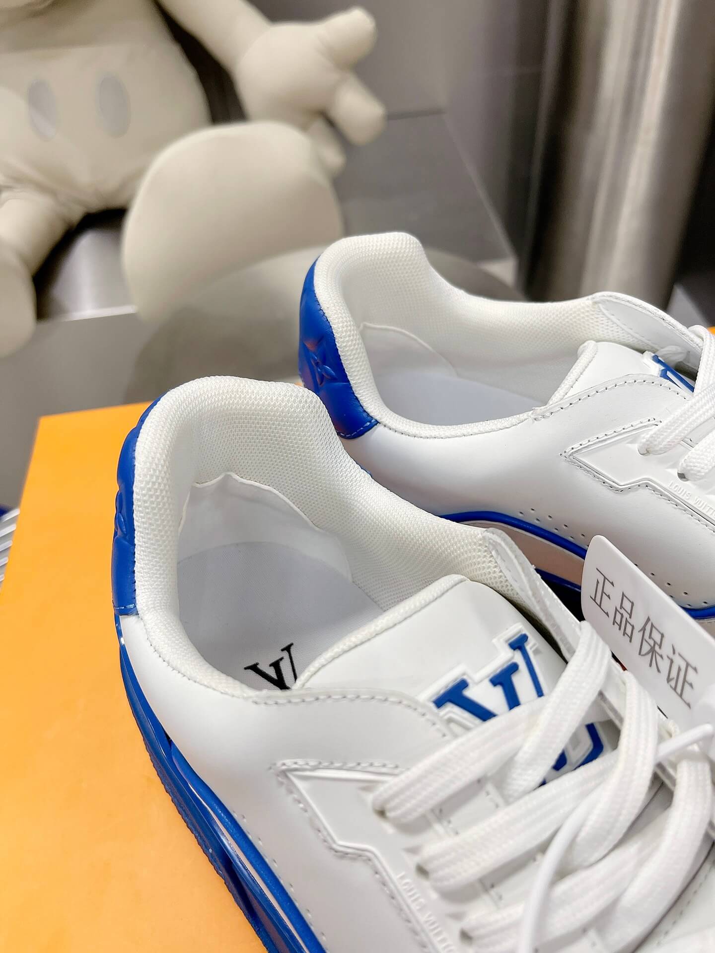 Louis Vuitton LV Trainer Sneaker in White/Blue - Image 5