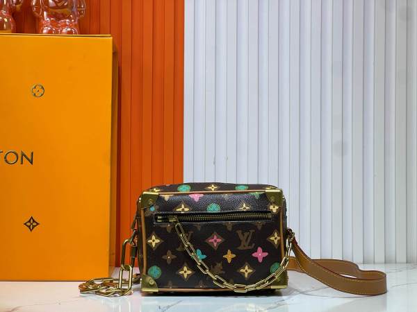 Louis Vuitton LV Brown Monogram Craggy Canvas Mini Soft Trunk Bag
