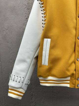 Louis Vuitton LV Yellow Embroidered Varsity Blouson Jacket - Image 5