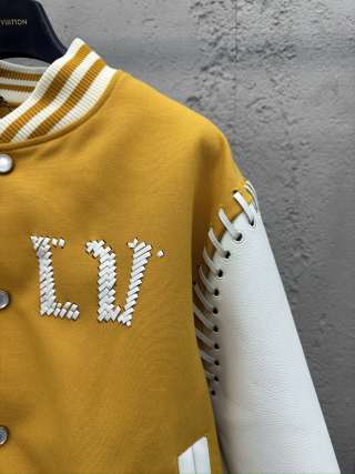 Louis Vuitton LV Yellow Embroidered Varsity Blouson Jacket - Image 6